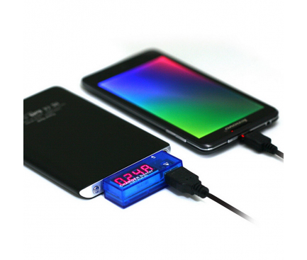 Tester consum/voltaj USB Albastru