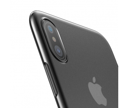 Husa plastic Apple iPhone X Baseus UltraSlim Gri Transparent Blister Originala