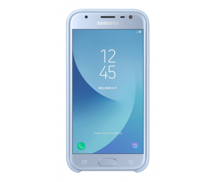 Husa plastic Samsung Galaxy J3 (2017) J330 Dual Layer EF-PJ330CLEGWW albastra Blister Originala 