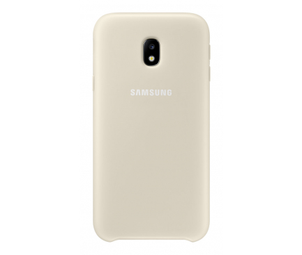 Husa plastic Samsung Galaxy J3 (2017) J330 Dual Layer EF-PJ330CFEGWW aurie Blister Originala 