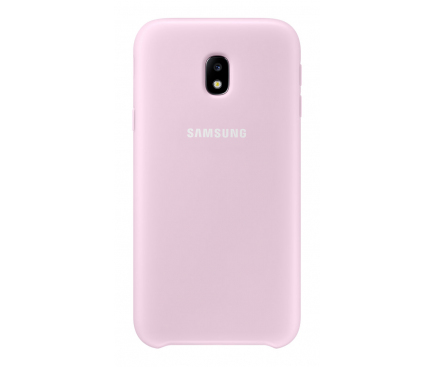 Husa plastic Samsung Galaxy J3 (2017) J330 Dual Layer EF-PJ330CPEGWW roz Blister Originala 