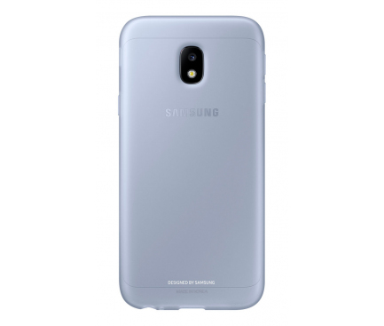 Husa Silicon TPU Samsung Galaxy J3 (2017) J330 Jelly Cover EF-AJ330TLEGWW albastra Transparenta Blister Originala