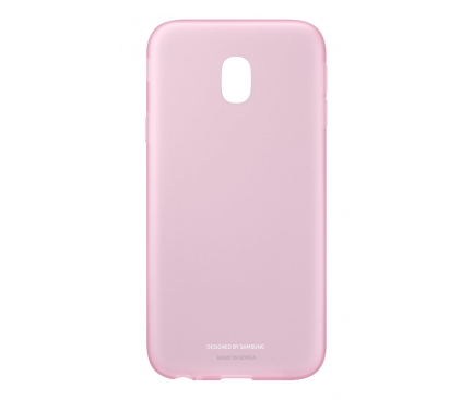 Husa Silicon TPU Samsung Galaxy J3 (2017) J330 Jelly Cover EF-AJ330TPEGWW roz Transparenta Blister Originala