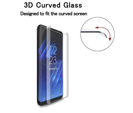 Folie Protectie ecran antisoc Samsung Galaxy S8 G950 Tempered Glass Full Face Vonuo Blister Originala