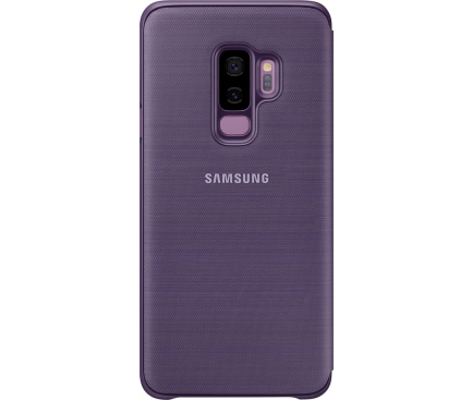 Husa textil Samsung Galaxy S9 G960 LED View EF-NG960PVEGWW Mov Blister Originala