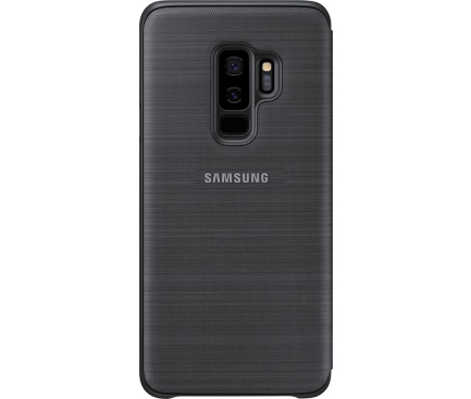 Husa textil Samsung Galaxy S9+ G965 LED View EF-NG965PBEGWW Blister Originala