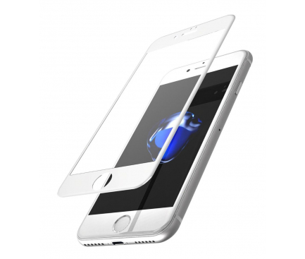 Folie Protectie ecran antisoc Apple iPhone 6s Plus Tempered Glass 9H Full Face alba Blister