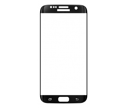 Folie Protectie ecran antisoc Samsung Galaxy S7 edge G935 Tempered Glass 9H Full Face neagra Blister