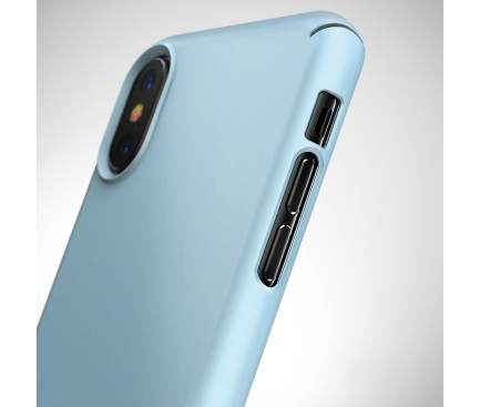 Husa plastic Apple iPhone X Ringke Slim albastra Blister Originala