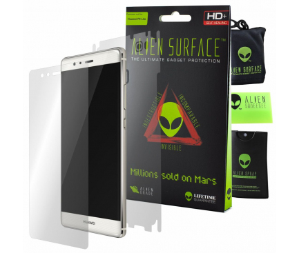 Folie Protectie Fata si Spate Alien Surface pentru Huawei P9 Lite (2016), Silicon, Full Cover, Blister