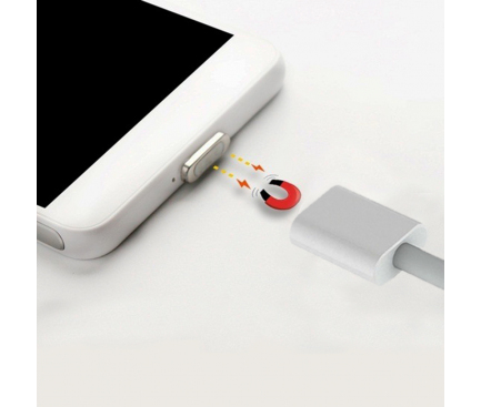 Cablu date USB - USB Type C Magnetic Star Alb Blister