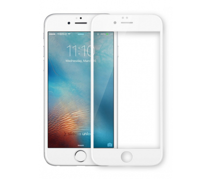 Folie Protectie ecran antisoc Apple iPhone 6 Tempered Glass Full Face 6D alba 9H Blister
