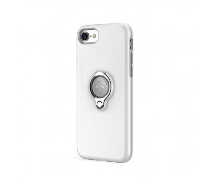 Husa plastic Apple iPhone 7 Puro Ring Magnet Alba Blister Originala