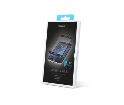 Folie Protectie ecran antisoc Huawei P10 Forever Tempered Glass Full Face 3D Neagra Blister Originala