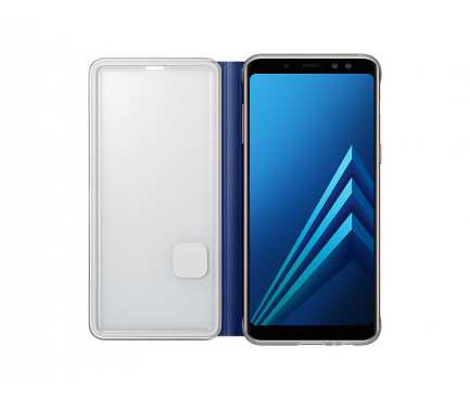 Husa Samsung Galaxy A8 (2018) A530 EF-FA530PLEGWW Neon Flip Albastra Blister Originala