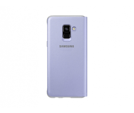 Husa Samsung Galaxy A8 (2018) A530 EF-FA530PVEGWW Neon Flip Bleu Blister Originala