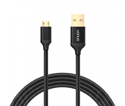 Cablu de date USB - MicroUSB Vonuo Gold-Plated Nylon 1m Original