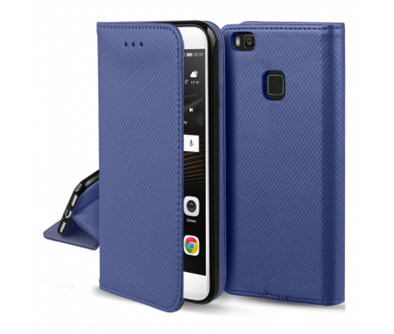 Husa Piele Samsung Galaxy A3 (2017) A320 Case Smart Magnet Bleumarin