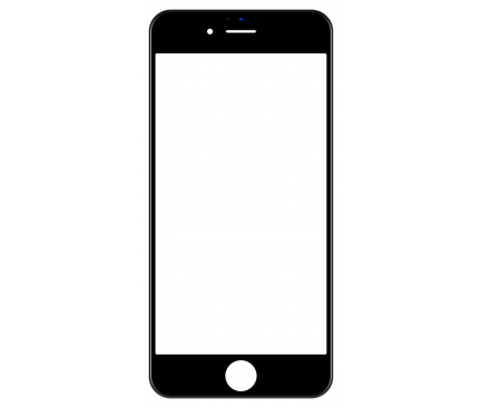 Geam Ecran Apple iPhone 6, cu rama si adeziv OCA, Negru