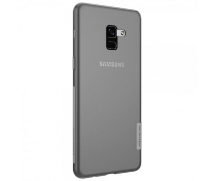 Husa silicon TPU Samsung Galaxy A8+ (2018) A730 Nillkin Nature Gri Transparenta Blister Originala 