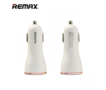 Adaptor auto 3 x USB Remax RCC-303 3.4A Alb Roz Blister Original