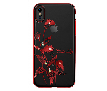 Husa silicon TPU Apple iPhone 7 Kingxbar Elegant Calla Lily Rosie Blister Originala