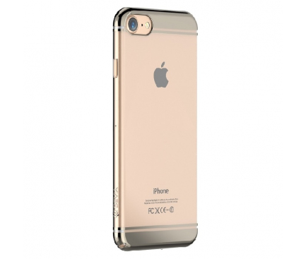 Husa silicon TPU Apple iPhone 6 DEVIA Glimmer2 Aurie Transparenta Blister Originala