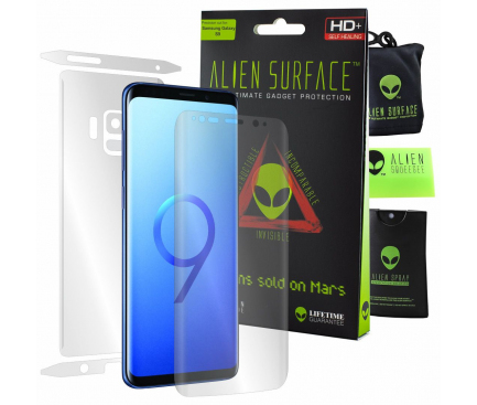 Folie Protectie Fata si Spate Alien Surface pentru Samsung Galaxy S9 G960, Silicon, Full Cover, Blister