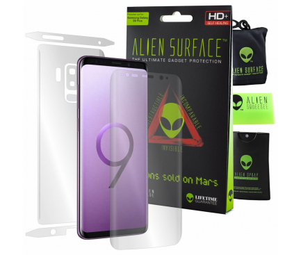 Folie Protectie Fata si Spate Alien Surface pentru Samsung Galaxy S9+ G965, Silicon, Full Cover, Blister