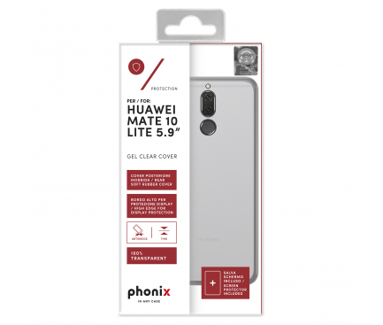 Husa silicon TPU Huawei Mate 10 Lite Phonix HUM1LGPW Transparenta Blister Originala