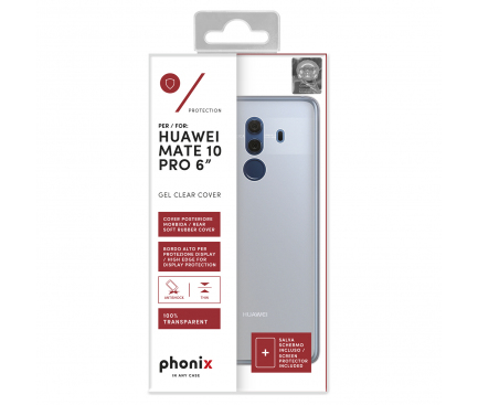 Husa silicon TPU Huawei Mate 10 Pro Phonix HUM1PGPW Transparenta Blister Originala