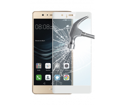 Folie Protectie ecran antisoc Huawei P9 lite (2016) Phonix Tempered Glass Full Face Alba Blister Originala
