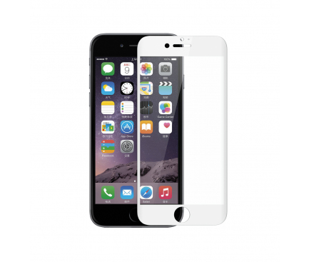 Folie Protectie ecran antisoc Apple iPhone 7 Plus Phonix Tempered Glass Full Face Alba Blister Originala
