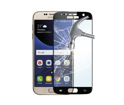 Folie Protectie ecran antisoc Samsung Galaxy S7 G930 Phonix Tempered Glass Full Face Neagra Blister Originala