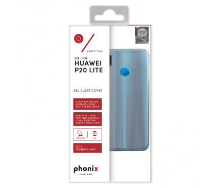 Husa silicon TPU Phonix Pentru Huawei P20 lite Transparenta Blister HUP2LGPW