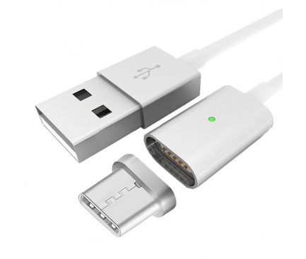 Cablu date USB USB Type-C Magnetic Star 1m alb Blister