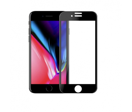 Folie Protectie ecran antisoc Apple iPhone 7 HOCO Cool ZenithTempered Glass Full Face Neagra Blister Originala