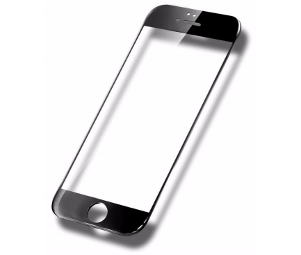 Folie Protectie ecran antisoc Apple iPhone 6 Tempered Glass Full Face 5D neagra Blister Originala