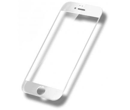 Folie Protectie ecran antisoc Apple iPhone 6 Plus Tempered Glass Full Face 5D alba Blister Originala