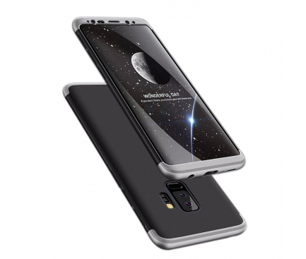 Husa plastic Samsung Galaxy S9+ G965 Full Cover Neagra Gri
