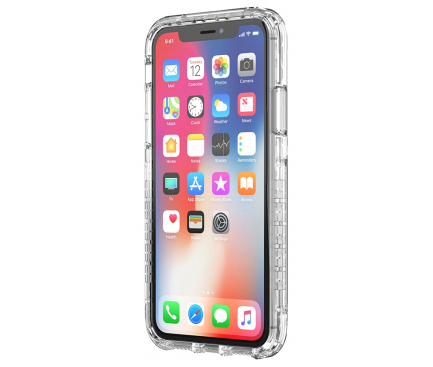 Husa plastic Apple iPhone X Griffin Survivor Strong TA43985 Transparenta Blister Originala