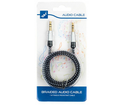 Cablu audio Jack 3.5 mm Tata - Tata Tellur Basic, TRS - TRS, 1m, Argintiu