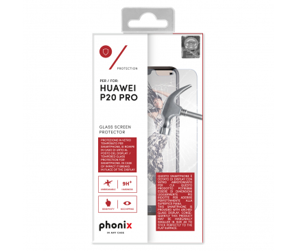 Folie Protectie ecran antisoc Huawei P20 Pro Phonix Tempered Glass Blister Originala