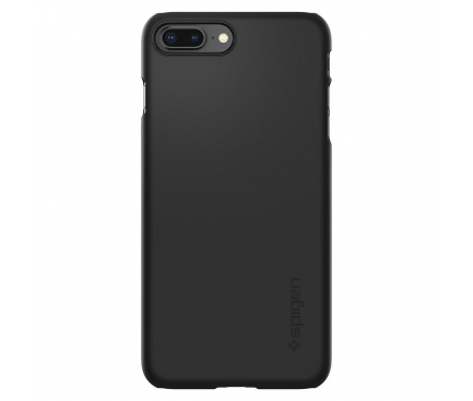Husa Plastic Spigen Thin Fit Pentru Apple iPhone 7 Plus / Apple iPhone 8 Plus Neagra, Blister 055CS22238