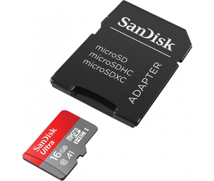 Card memorie SanDisk Ultra MicroSDHC 16GB Clasa 10 UHS-1 SDSQUAR-016G-GN6M Blister 