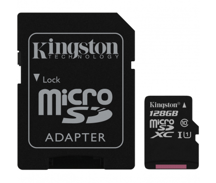 Card memorie Kingston Canvas MicroSDXC 128GB UHS-I U1 SDCS/128GB Blister