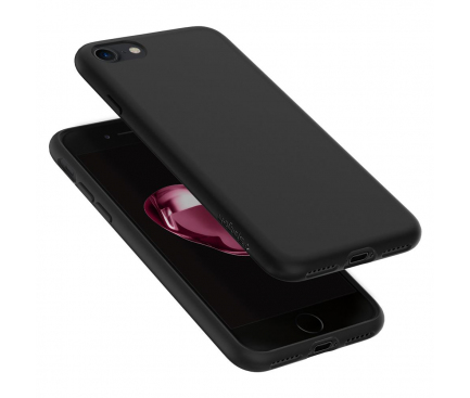 Husa TPU Spigen Liquid Crystal Pentru Apple iPhone 7 / Apple iPhone 8 / Apple iPhone SE (2020), Neagra, Blister 042CS21247