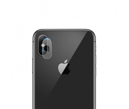 Folie protectie Camera spate HOCO pentru Apple iPhone X, Sticla Flexibila, set 2 buc.