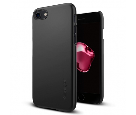 Husa Plastic Spigen Thin Fit pentru Apple iPhone 7, Neagra, Blister 042CS20427 