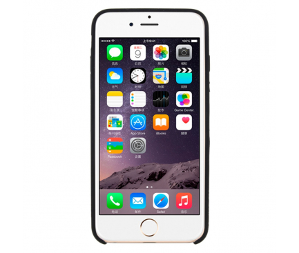 Husa TPU OEM Pure Silicone pentru Apple iPhone 6 / Apple iPhone 6s, Neagra, Blister